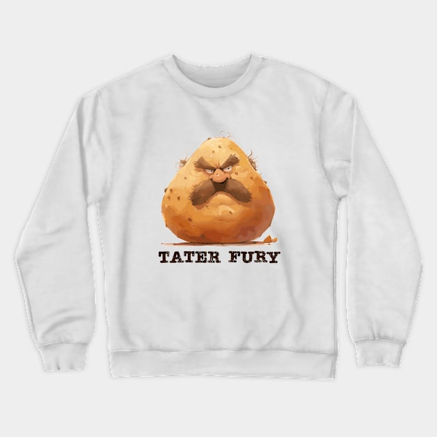 Tater Fury Crewneck Sweatshirt by aphian